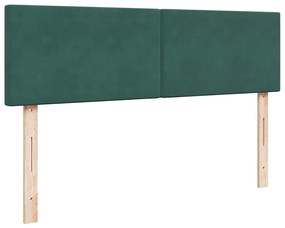 Estrutura de cama otomana com colchão 140x200 cm verde escuro