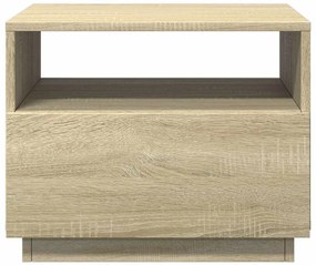 Mesa de centro com luzes LED 50x49x40 cm carvalho sonoma