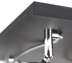 Projetores de design preto 4-luzes ajustáveis - Nox