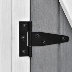 Armário de Jardim Oslo – 139x75x160 cm – Madeira Cinza – Com Prateleir