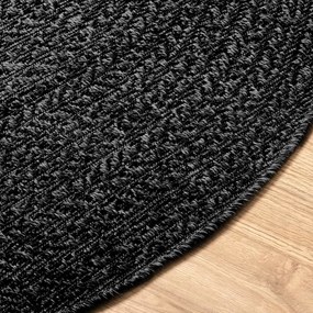 Tapete ZIZUR antracite Ø 120 cm aspeto juta interior exterior