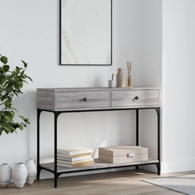 Mesa consola 100x34,5x75cm derivados de madeira cinzento sonoma