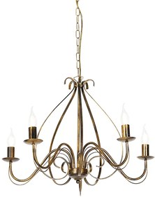 Candelabro clássico ouro antigo 5 luzes - Giuseppe 5 Clássico / Antigo