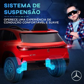 HOMCOM Carro Elétrico para Crianças Mercedes-Benz EQA Carro a Bateria