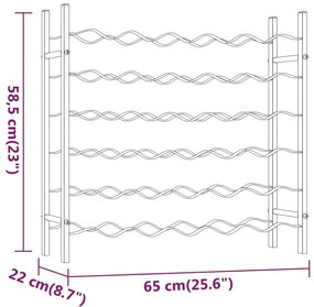 Garrafeira para 36 garrafas metal branco