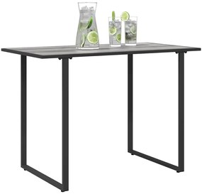 Mesa de Jardim Cinza 100x55x70 cm DPC e Aço