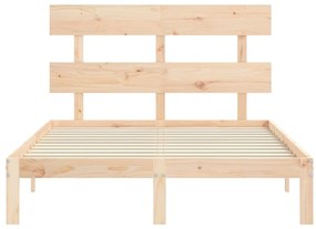 Cama sem colchão 140x190 cm madeira de pinho maciça