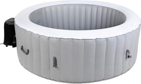 Spa insuflável portátil para 4 Pessoas com bolhas, banheira de hidromassagem, jacuzzi, cinzento
