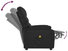 Poltrona de massagens couro artificial preto