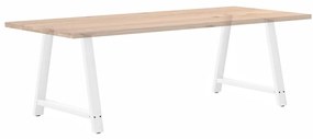 Pés para mesa de jantar em formato A, 2 peças, branco, 90x (72-73) cm,