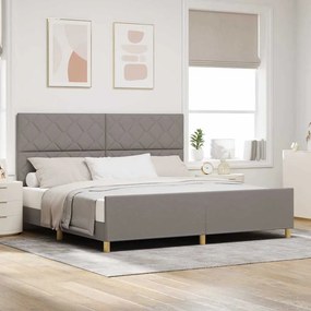 Estrutura de Cama vidaXL Taupe 200x200 cm Tecido
