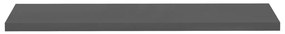 Prateleiras de parede suspensas 2 pcs 120x23,5x3,8cm MDF cinza