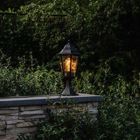 Lanterna de exterior clássica base preta IP44 - New Orleans