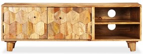 Armário TV madeira de mangueira maciça 118x35x40 cm