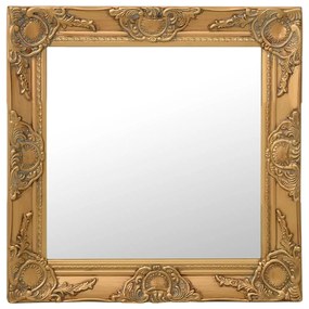 vidaXL Espelho de parede estilo barroco 50x50 cm dourado