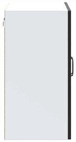 Armário de parede de cozinha porta vidro Kalmar preto