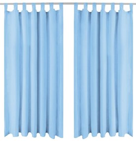Cortinas de cetim com presilhas 2 pcs 140x175 cm turquesa