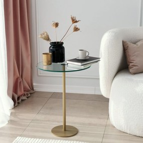 Mesa de Centro Social – Dourada – 40x50x40 cm