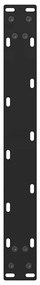 Pés para mesa de centro pretos 2 peças 70x(42-43) cm aço