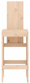 Cadeiras de bar 2 pcs 40x42x120 cm madeira de pinho maciça