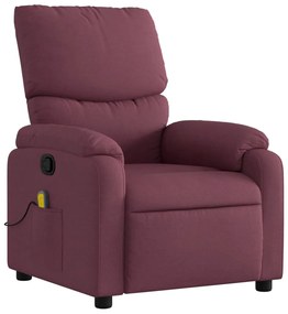 Poltrona de massagens reclinável tecido roxo