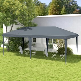 Tenda Dobrável 585x295x270 cm Tenda de Jardim Portátil com Bolsa de Tr