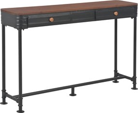 vidaXL Mesa consola com 2 gavetas 120x30x75 cm madeira de abeto maciça