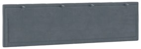 Almofadão de cabeceira 180 cm veludo cinzento-escuro