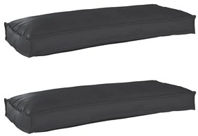 vidaXL Almofadas para banco 2 pcs Preto 100x40x8 cm Tecido Oxford