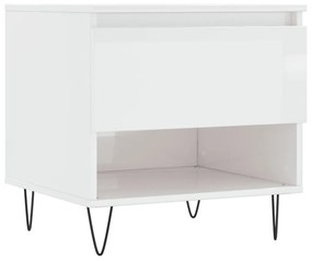 Mesa de centro 50x46x50cm derivados de madeira branco brilhante
