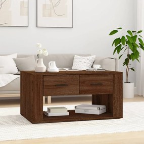 vidaXL Mesa de centro 80x50x40 cm derivados madeira carvalho castanho