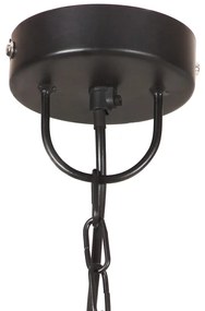 Candeeiro suspenso industrial redondo 25 W 42 cm E27 preto