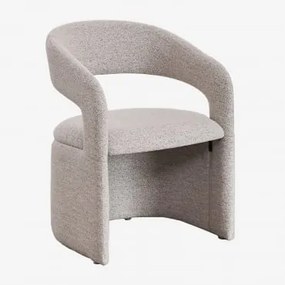 Cadeira De Jantar Estofada Jules Com Braços Bouclé Colores Tierra - Sklum