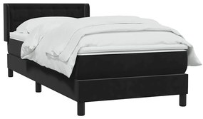 Cama com molas/colchão 80x220 cm veludo preto