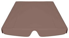 Toldo suplente baloiço jardim 188/168x145/110 cm castanho