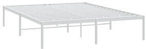 Estrutura de cama 150x200 cm metal branco