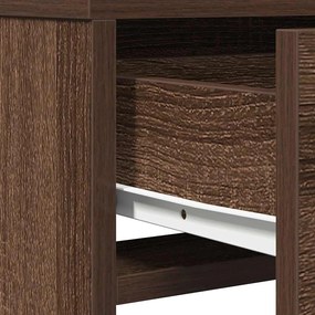 Mesa de Maquilhagem vidaXL com Luzes LED em Castanho Carvalho 50x41x13
