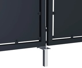 Portão de jardim 300x150 cm aço antracite