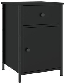 Mesas de cabeceira 2 pcs 40x42x60 cm derivados de madeira preto