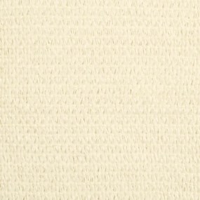 Para-sol estilo vela 160 g/m² 7x7 m PEAD cor creme