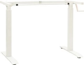Estrutura mesa ajustável em altura com manivela branco
