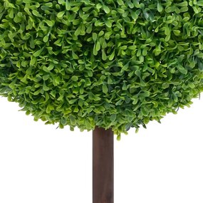 Planta artificial buxo em forma de esfera com vaso 50 cm verde