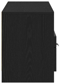 Estante para TV Carvalho Preto 150x33,5x45 cm Madeira Revestida
