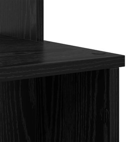 Mesa com Armazenamento Carvalho Preto 120,5x44x88,5 cm Madeira de Enge