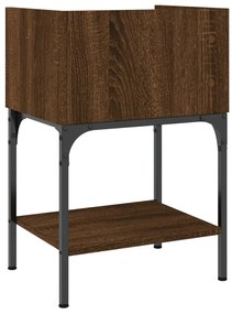 Mesas cabeceira 2pcs 40,5x31x60 deriv.madeira carvalho castanho