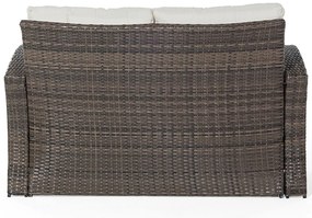 Conjunto de jardim em rattan castanho com 4 lugares LUCA Beliani