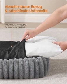 Cama ortopédica para cães de tamanho médio 106 x 75 x 20 cm cinzenta