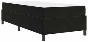 Estrutura da Cama Preto e Branco e Preto 90 x 190 cm Veludo