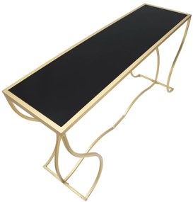MESA CONSOLA SUNSHINE 130X40X75 CM DOURADA E PRETA