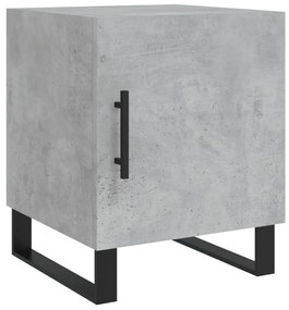 Mesa cabeceira 2pcs 40x40x50 cm derivados madeira cinza cimento